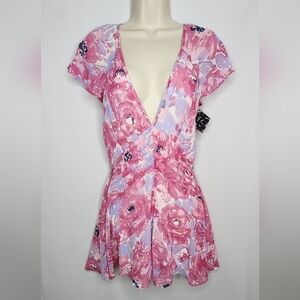 NEW Floral Pink Dress Nasty Gal (FAST SHIPPING)